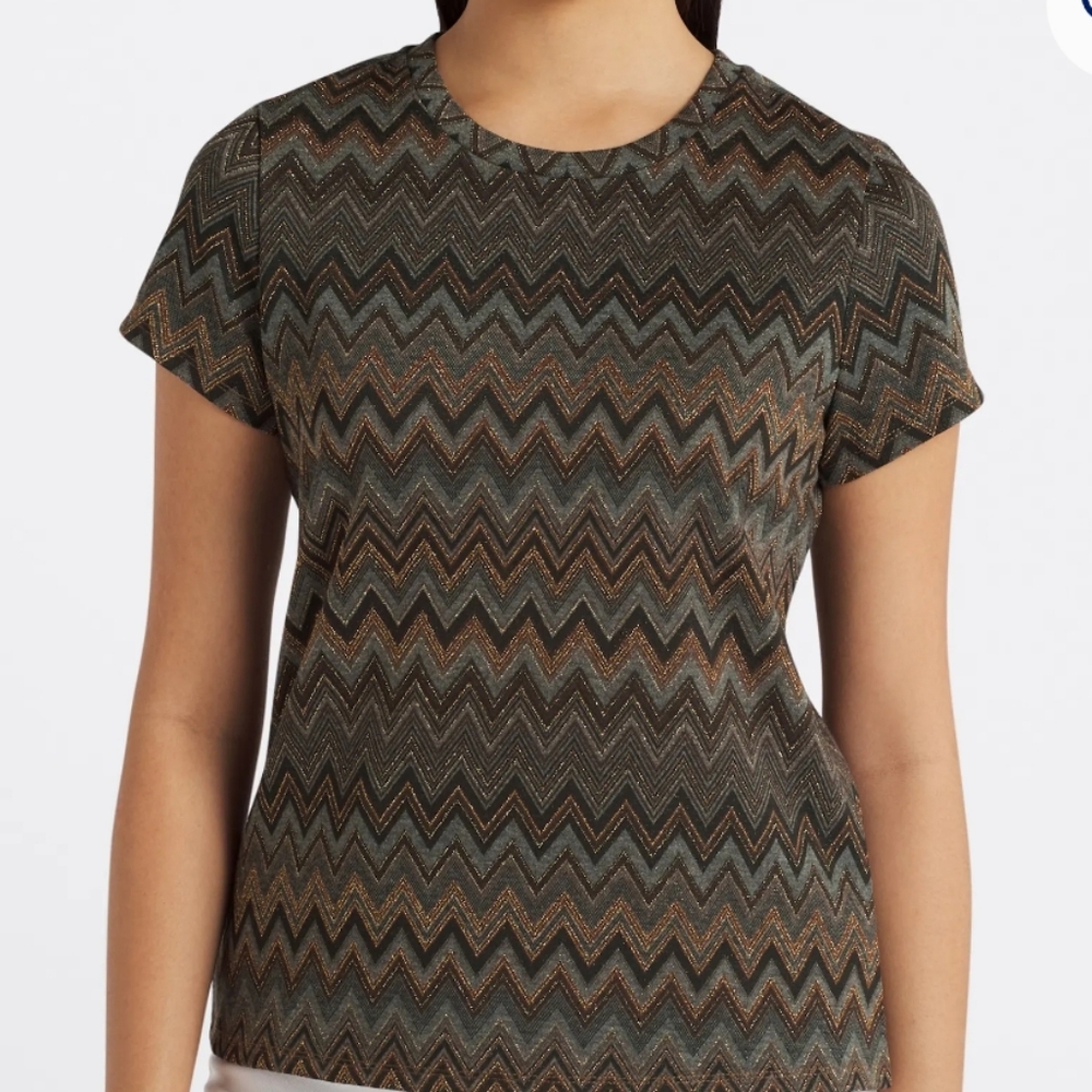 💚💚3 for $15💚💚 NWOT Bobeau SS Crew Tee metallic